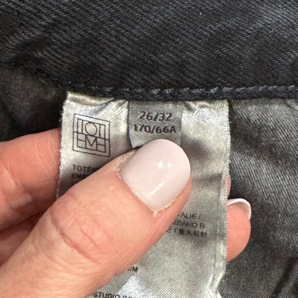 NWT Toteme Regular Fit Straight Leg Denim Jeans Women's size 26 Vintage Black - Picture 4 of 8